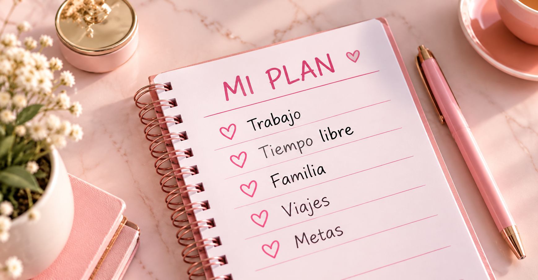 Agenda abierta con un plan semanal